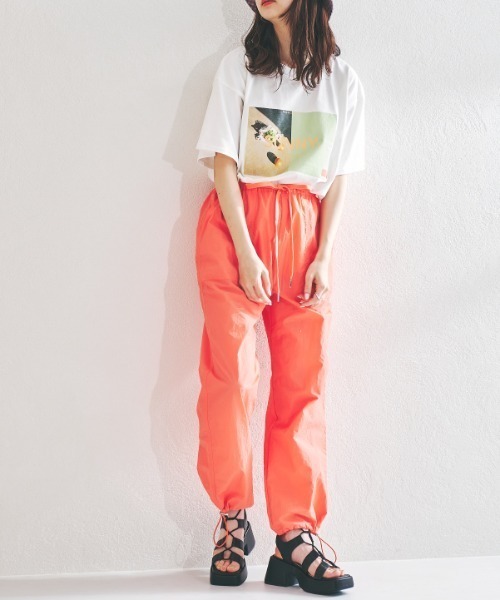 ORiental TRaffic(オリエンタルトラフィック)の「【EC限定】バルキーヒールレースアップサンダル/25207(サンダル・レディース・ホワイト/ブラック・LL/3L/SS/S/M/L)」の5枚目の写真