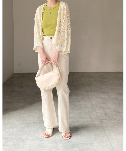 She's Closet（シーズクローゼット）の「フェイクレザー半月型ミニワンハンドルバッグ（ハンドバッグ・レディース・ホワイト/ブラック/ブラウン/グリーン/アイボリー・FREE）」の7枚目の写真