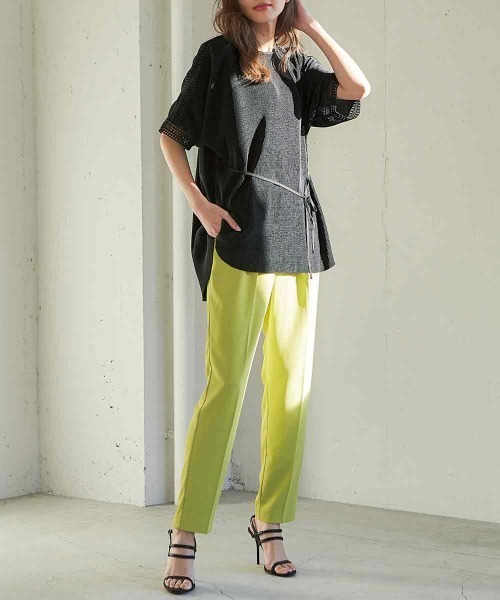 RANAN（ラナン）の「プリーツＴシャツ（Tシャツ/カットソー・レディース・ブラック/ネイビー/オレンジ・L/LL/M）」の4枚目の写真