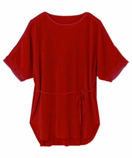 RANAN（ラナン）の「プリーツＴシャツ（Tシャツ/カットソー・レディース・ブラック/ネイビー/オレンジ・L/LL/M）」の10枚目の写真
