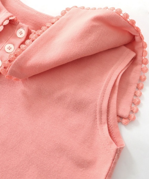 kidsレースフレームカラーカットソー