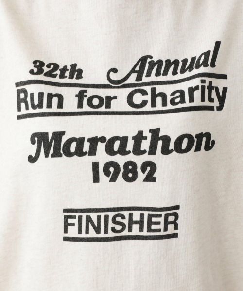 RODEO CROWNS WIDE BOWL（ロデオクラウンズワイドボウル）の「82MarathonリンガーTシャツ（Tシャツ/カットソー・レディース・ネイビー/オフホワイト/グレー×ホワイト・FREE）」の14枚目の写真