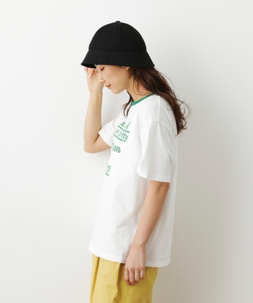 RODEO CROWNS WIDE BOWL（ロデオクラウンズワイドボウル）の「82MarathonリンガーTシャツ（Tシャツ/カットソー・レディース・ネイビー/オフホワイト/グレー×ホワイト・FREE）」の16枚目の写真