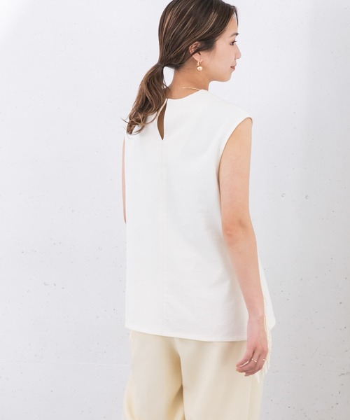 KBF（ケイビーエフ）の「フリンジトップス（Tシャツ/カットソー・レディース・ブラック/アイボリー・ONE）」の16枚目の写真