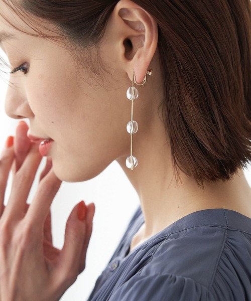 ROPE' PICNIC（ロペピクニック）の「クリアパーツロングイヤリング（イヤリング・レディース・シルバー/ゴールド・FREE）」の6枚目の写真