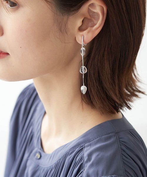 ROPE' PICNIC（ロペピクニック）の「クリアパーツロングイヤリング（イヤリング・レディース・シルバー/ゴールド・FREE）」の5枚目の写真