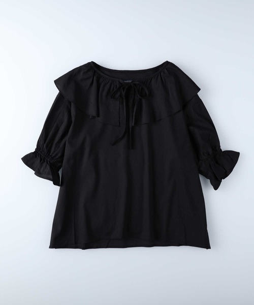 HONEYSUCKLE ROSE(ハニーサックルローズ)の「【HONEYSUCKLE ROSE】フリル衿ブラウス(シャツ/ブラウス・レディース・ブラック/ホワイト・M/L)」の18枚目の写真