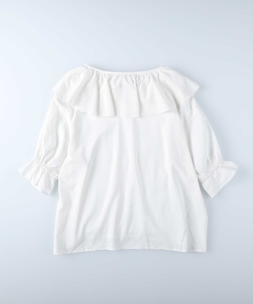 HONEYSUCKLE ROSE(ハニーサックルローズ)の「【HONEYSUCKLE ROSE】フリル衿ブラウス(シャツ/ブラウス・レディース・ブラック/ホワイト・M/L)」の9枚目の写真