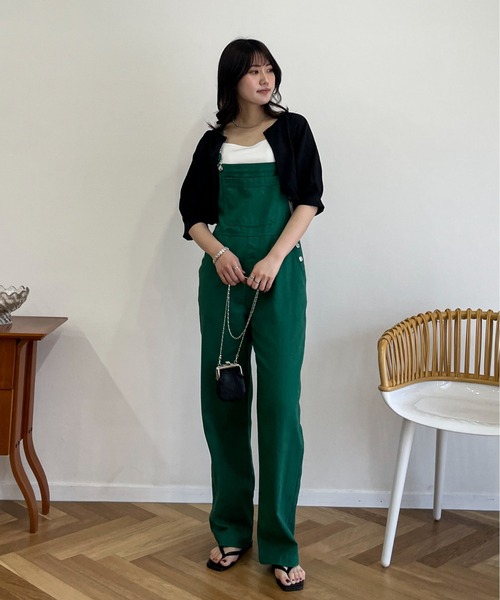 EPIMI E'PIMMY（エピミエピミー）の「クロップドエンボスブラウスカーディガン（カーディガン/ボレロ・レディース・ブラック/アイボリー・MEDIUM）」の7枚目の写真