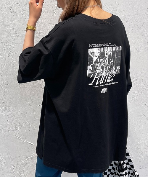 apres jour mignon(アプレジュールミニョン)の「ロゴBIGスリットTシャツ【ZOZOTOWN限定アイテム】(Tシャツ/カットソー・レディース・ピンク/パープル/オフホワイト/ホワイト系その他2/ブラック系その他/ホワイト系その他/イエロー/ブラック系その他2/ブラック・フリー/X-LARGE)」の20枚目の写真