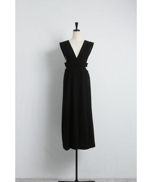 &. NOSTALGIA（アンドドットノスタルジア）の「【ZOZO限定】リネンタッチカッティングジャンパースカート（ジャンパースカート・レディース・ライトベージュ/モカ/ブラック・FREE）」の5枚目の写真