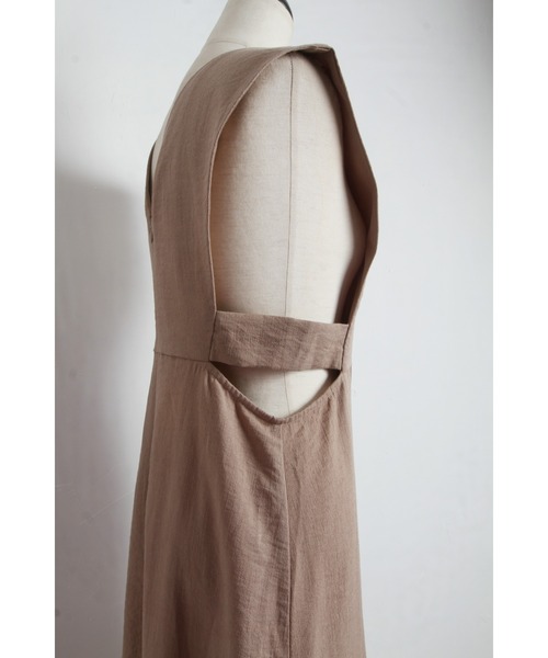 &. NOSTALGIA（アンドドットノスタルジア）の「【ZOZO限定】リネンタッチカッティングジャンパースカート（ジャンパースカート・レディース・ライトベージュ/モカ/ブラック・FREE）」の14枚目の写真