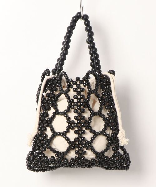 aimoha（アイモハ）の「ビーズ編みハンドバッグ（ハンドバッグ・レディース・ブラック/ホワイト・FREE）」の7枚目の写真