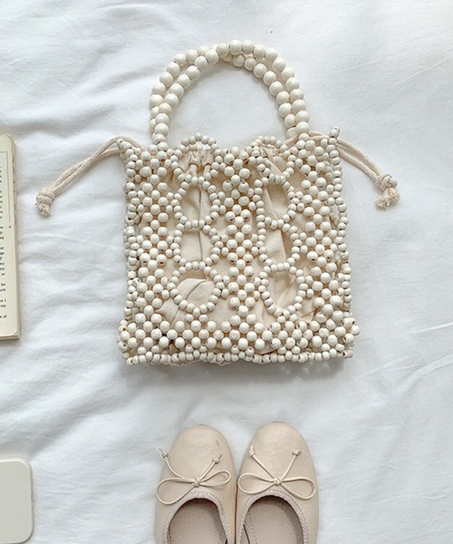 aimoha（アイモハ）の「ビーズ編みハンドバッグ（ハンドバッグ・レディース・ブラック/ホワイト・FREE）」の15枚目の写真