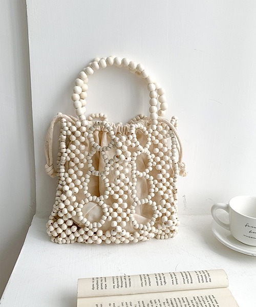 aimoha（アイモハ）の「ビーズ編みハンドバッグ（ハンドバッグ・レディース・ブラック/ホワイト・FREE）」の17枚目の写真