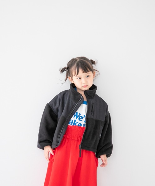LOWRYS FARM(ローリーズファーム)の「フリースブルゾン 343121(ブルゾン・キッズ・ブラック/アイボリー・110cm/120cm/130cm/140cm/150cm)」の2枚目の写真