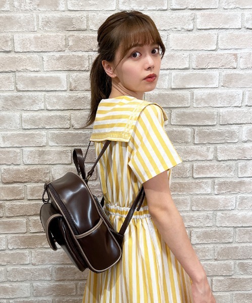 axes femme POETIQUE(アクシーズファムポエティック)の「鍵穴プレート付きミニリュック(バックパック/リュック・レディース・ブラック/ブラウン・FREE)」の7枚目の写真