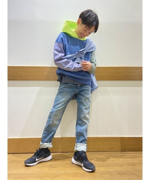 GAP（ギャップ）の「GAPロゴ プルオーバーパーカー (キッズ)（パーカー・キッズ・ライトグレー/ネイビー/ベージュ/ブルー/グリーン系その他/ブルー系その他/グレー・M/S/XL/XS/XXL/L）」の20枚目の写真