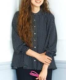 coca（coca） | ドットスタンドカラーブラウス(シャツ/ブラウス)