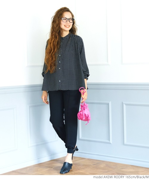 ドットスタンドカラーブラウス（シャツ/ブラウス）｜coca（coca