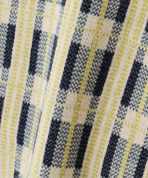 N.(N. Natural Beauty Basic)(エヌエヌナチュラルビューティーベーシック)の「【松井愛莉さん着用】◆チェックジャガードニット(ニット/セーター・レディース・ブルー/ネイビー/パープル・MEDIUM)」の19枚目の写真