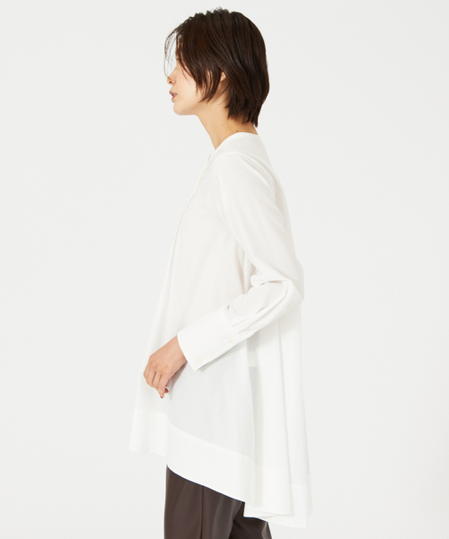 qualite（カリテ）の「ピンタックシャツ（シャツ/ブラウス・レディース・ブラック/オフホワイト/サックスブルー・フリー）」の12枚目の写真