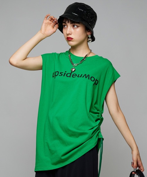 Narcissus（ナルシス）の「【Narcissus】ロゴシャーリングタンク（タンクトップ・レディース・ブラック/グリーン・FREE）」の2枚目の写真