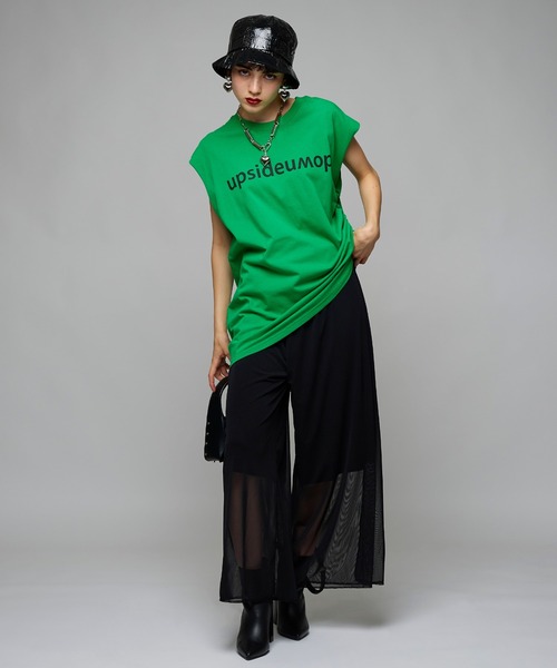 Narcissus（ナルシス）の「【Narcissus】ロゴシャーリングタンク（タンクトップ・レディース・ブラック/グリーン・FREE）」の10枚目の写真