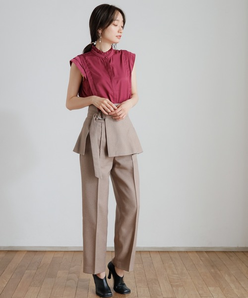 LADYMADE(レディメイド)の「ペプラムベルトストレートパンツ(その他パンツ・レディース・ブラック/その他1/ピンク系その他・S/M)」の7枚目の写真