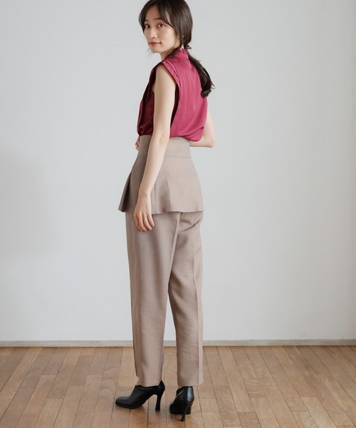 LADYMADE(レディメイド)の「ペプラムベルトストレートパンツ(その他パンツ・レディース・ブラック/その他1/ピンク系その他・S/M)」の5枚目の写真