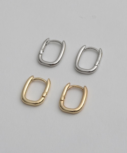 Geel（ギール）の「Geel/コンパクト ラウンドフープピアス【ワンタッチ】（ピアス（両耳用）・レディース・シルバー/ゴールド・FREE）」の2枚目の写真