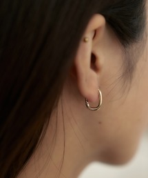 Geel | Geel/コンパクト ラウンドフープピアス【ワンタッチ】(ピアス（両耳用）)