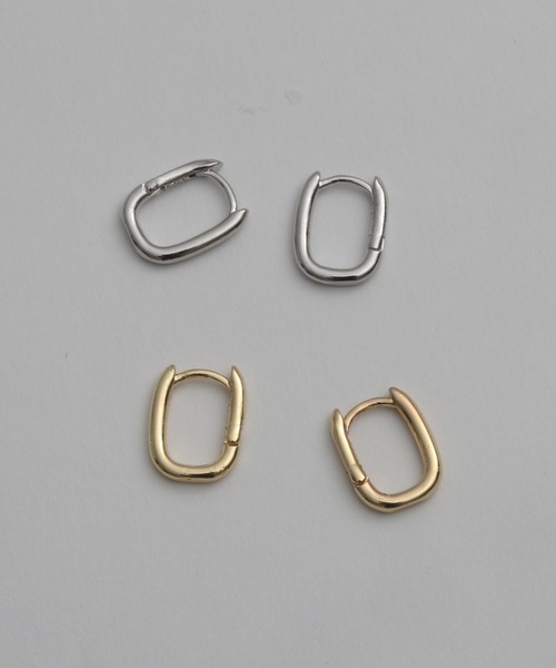 Geel（ギール）の「Geel/コンパクト ラウンドフープピアス【ワンタッチ】（ピアス（両耳用）・レディース・シルバー/ゴールド・FREE）」の3枚目の写真