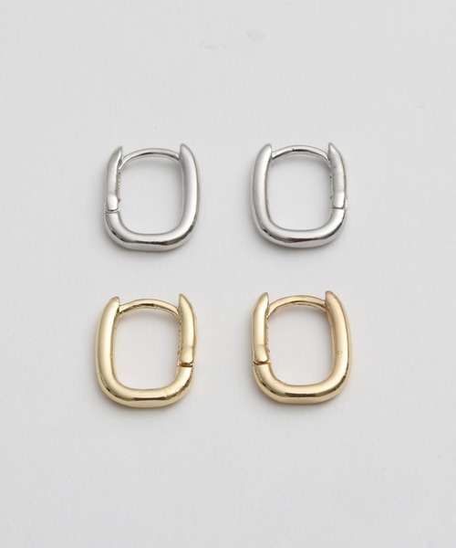 Geel（ギール）の「Geel/コンパクト ラウンドフープピアス【ワンタッチ】（ピアス（両耳用）・レディース・シルバー/ゴールド・FREE）」の4枚目の写真