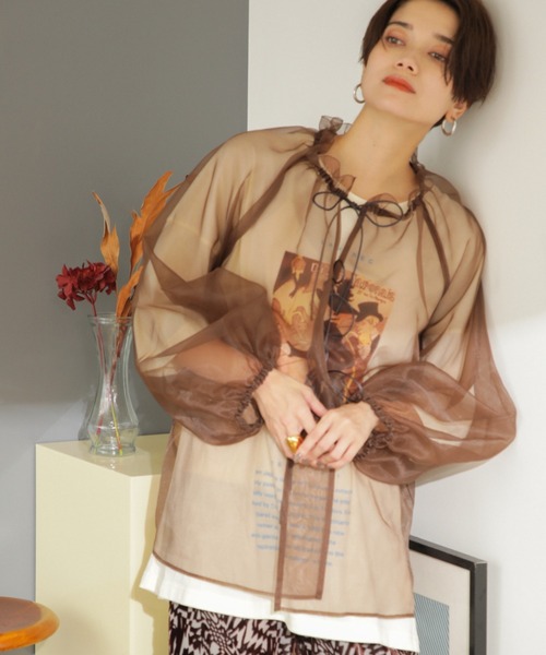 CREOLME（クレオルム）の「(CREOLME)オーガンジーブラウス