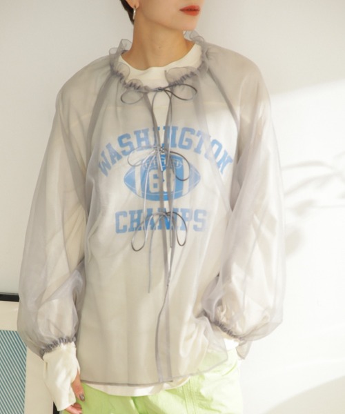 CREOLME（クレオルム）の「(CREOLME)オーガンジーブラウス
