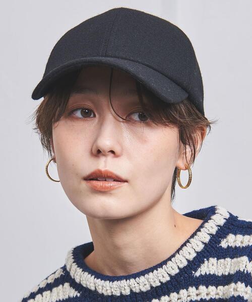 UNITED ARROWS（ユナイテッドアローズ）の「フランネル キャップ（キャップ・レディース・ブラック/ベージュ/ダークグレー・FREE）」の2枚目の写真