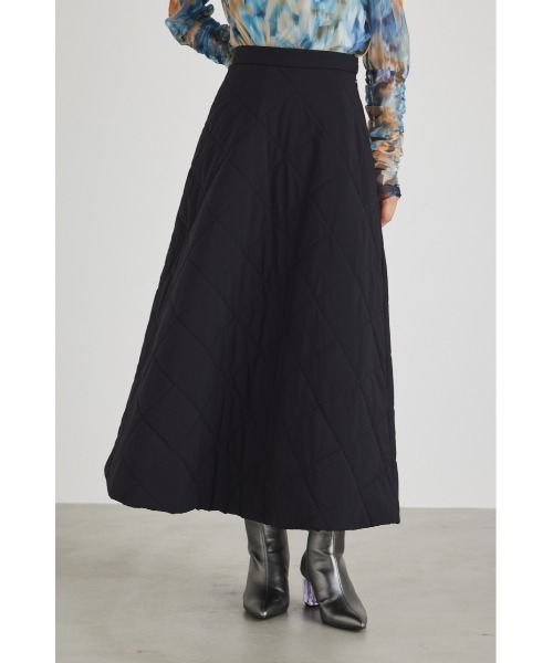 rienda(リエンダ)の「キルティングライトフレアスカート(スカート・レディース・ライム/ピンク/ブラック・MEDIUM/SMALL)」の6枚目の写真