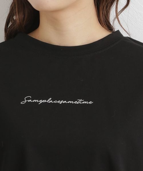 mysty woman（ミスティウーマン）の「フロントロゴレギュラーロンＴ 165694（Tシャツ/カットソー・レディース・ブラック/オフホワイト/モカ・FREE）」の10枚目の写真