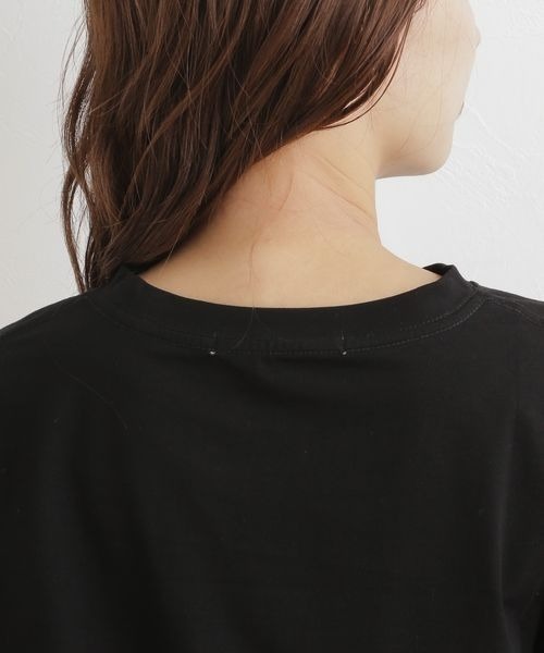 mysty woman（ミスティウーマン）の「フロントロゴレギュラーロンＴ 165694（Tシャツ/カットソー・レディース・ブラック/オフホワイト/モカ・FREE）」の11枚目の写真