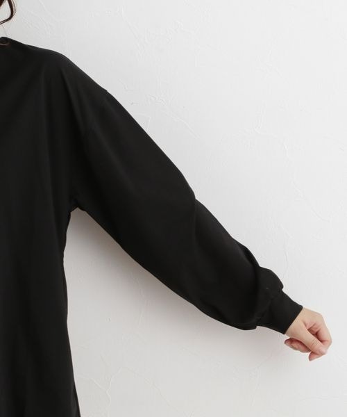 mysty woman（ミスティウーマン）の「フロントロゴレギュラーロンＴ 165694（Tシャツ/カットソー・レディース・ブラック/オフホワイト/モカ・FREE）」の12枚目の写真