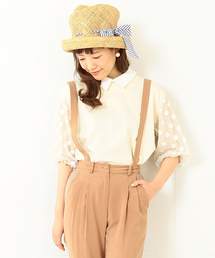 CAROLINA GLASER | WEARISTA“maho”×CAROLINA GLASER / ドットスリーブ 2WAY トップス(Tシャツ/カットソー)