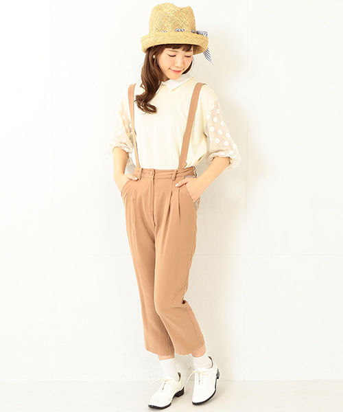 CAROLINA GLASER（カロリナ グレイサー）の「WEARISTA“maho”×CAROLINA GLASER / ドットスリーブ 2WAY トップス（Tシャツ/カットソー・レディース・クリーム・ONE SIZE）」の11枚目の写真