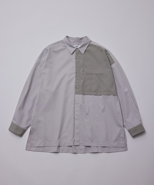 iisy（イージー）の「iisy / ルーズバイカラーレギュラーシャツ（シャツ/ブラウス・メンズ・ブルー/ブルー系その他4/ライトグレー・S/L/M）」の19枚目の写真