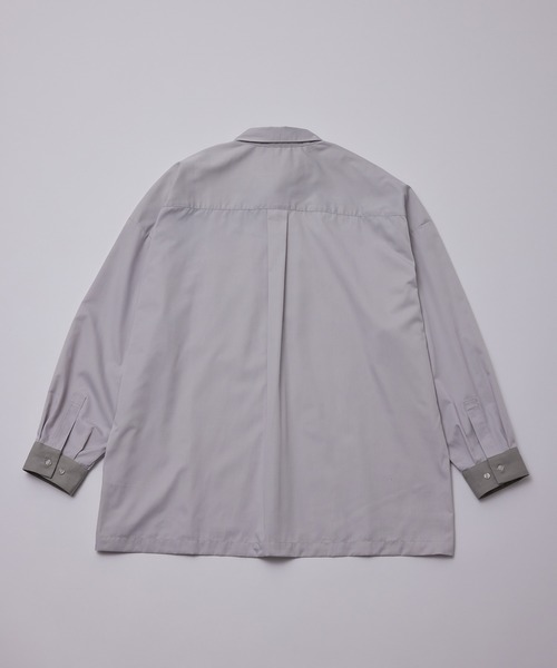 iisy（イージー）の「iisy / ルーズバイカラーレギュラーシャツ（シャツ/ブラウス・メンズ・ブルー/ブルー系その他4/ライトグレー・S/L/M）」の20枚目の写真