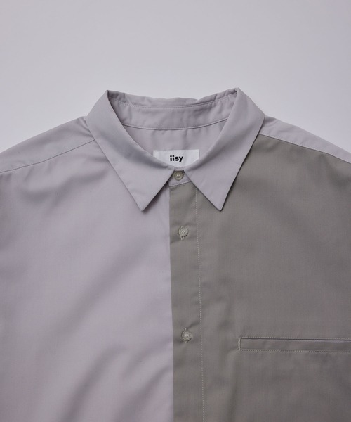 iisy（イージー）の「iisy / ルーズバイカラーレギュラーシャツ（シャツ/ブラウス・メンズ・ブルー/ブルー系その他4/ライトグレー・S/L/M）」の21枚目の写真