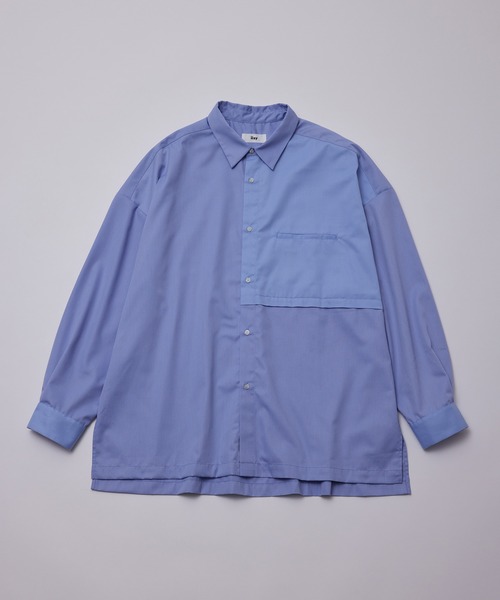 iisy（イージー）の「iisy / ルーズバイカラーレギュラーシャツ（シャツ/ブラウス・メンズ・ブルー/ブルー系その他4/ライトグレー・S/L/M）」の4枚目の写真