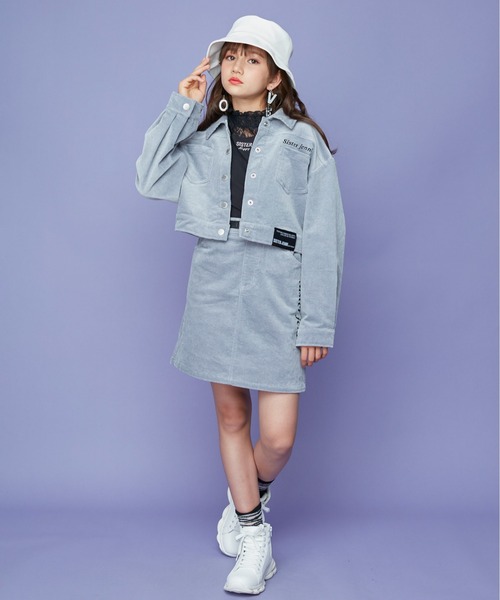 SISTER JENNI（SISTER JENNI）の「ネームパッチコーデュロイGジャン（デニムジャケット・キッズ・ベージュ/サックスブルー/ピンク・130cm/140cm/150cm/160cm）」の20枚目の写真