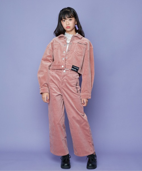 SISTER JENNI（SISTER JENNI）の「ネームパッチコーデュロイGジャン（デニムジャケット・キッズ・ベージュ/サックスブルー/ピンク・130cm/140cm/150cm/160cm）」の19枚目の写真