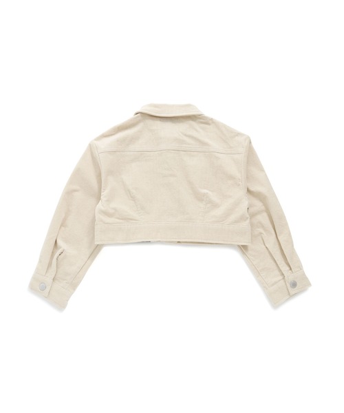 SISTER JENNI（SISTER JENNI）の「ネームパッチコーデュロイGジャン（デニムジャケット・キッズ・ベージュ/サックスブルー/ピンク・130cm/140cm/150cm/160cm）」の14枚目の写真